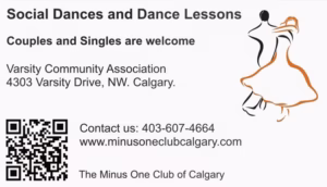 Minus One Dance Club Business Card